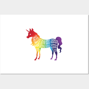 Rainbow Unicorn - Fantasy Butcher - Cuts of Meat Posters and Art